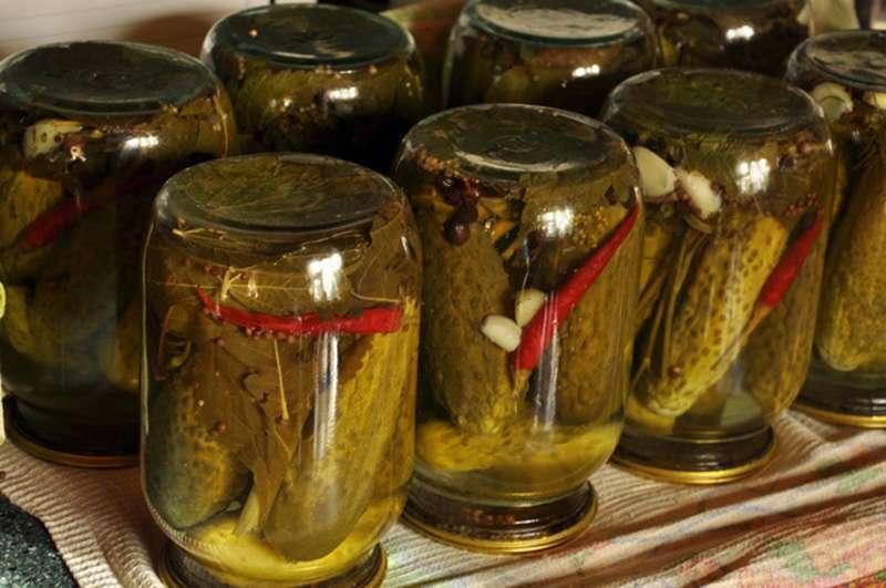 Консервированные огурцы с водкой